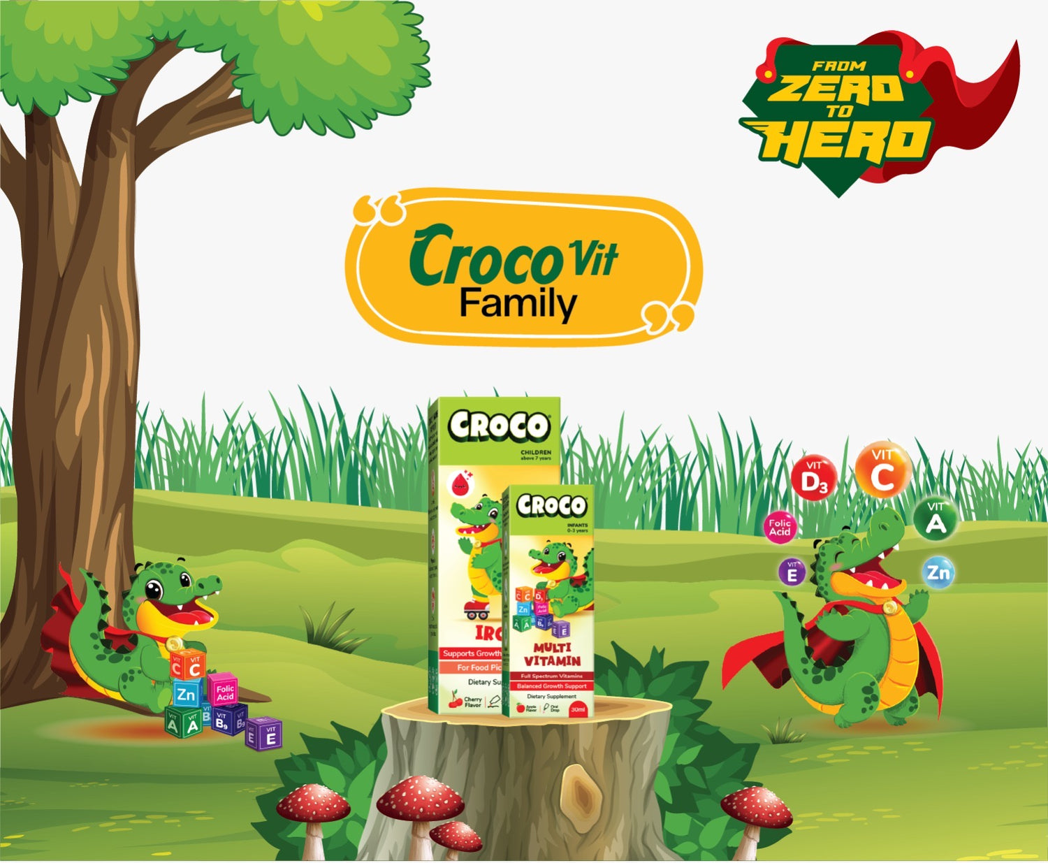 Croco vit family